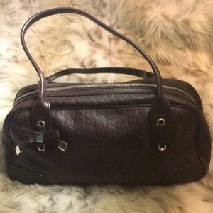 Auth GUCCI Guccissima Princy Boston Bag
